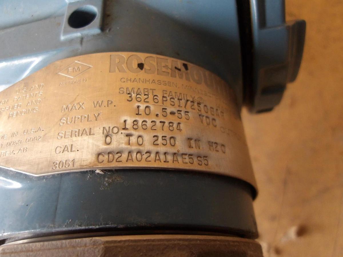 Used ROSEMOUNT 3051 PRESSURE TRANSMITTER, #626218G USED