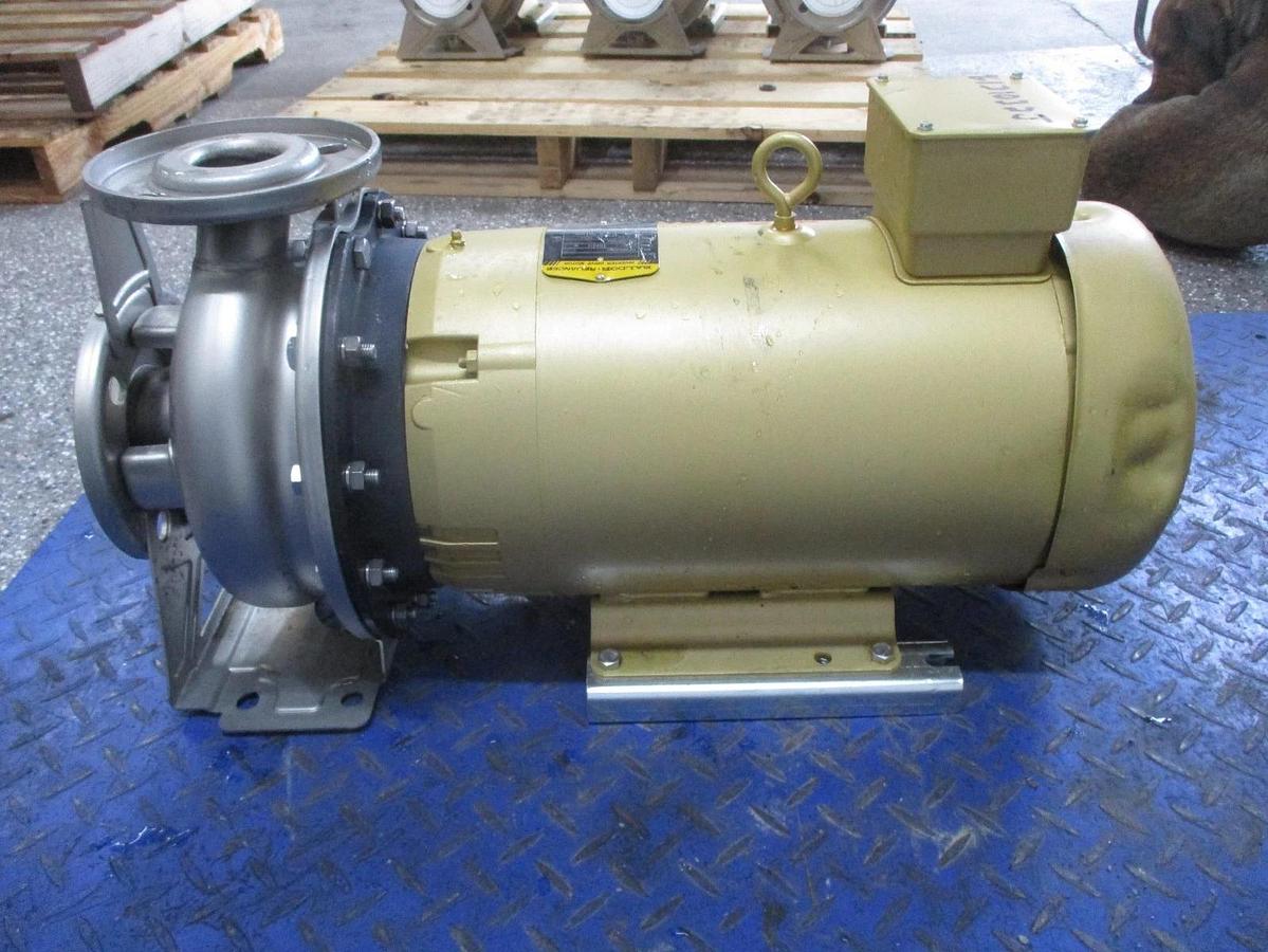 Used EBARA 2" X 2-1/2" STAINLESS 15 HP PUMP, #6121032J NEW