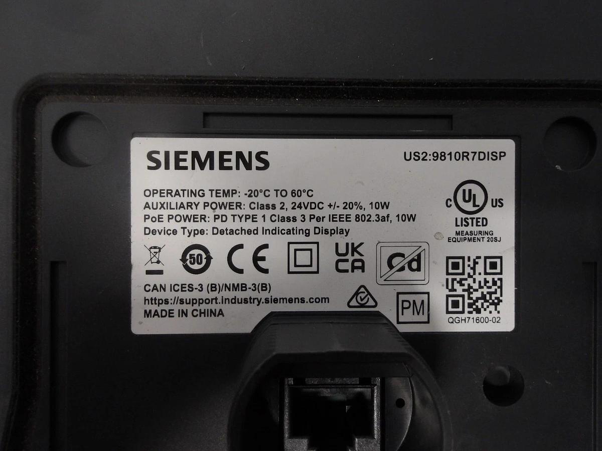 Used SIEMENS RMD7 DISPLAY 24 V, #720248G PARTS ONLY