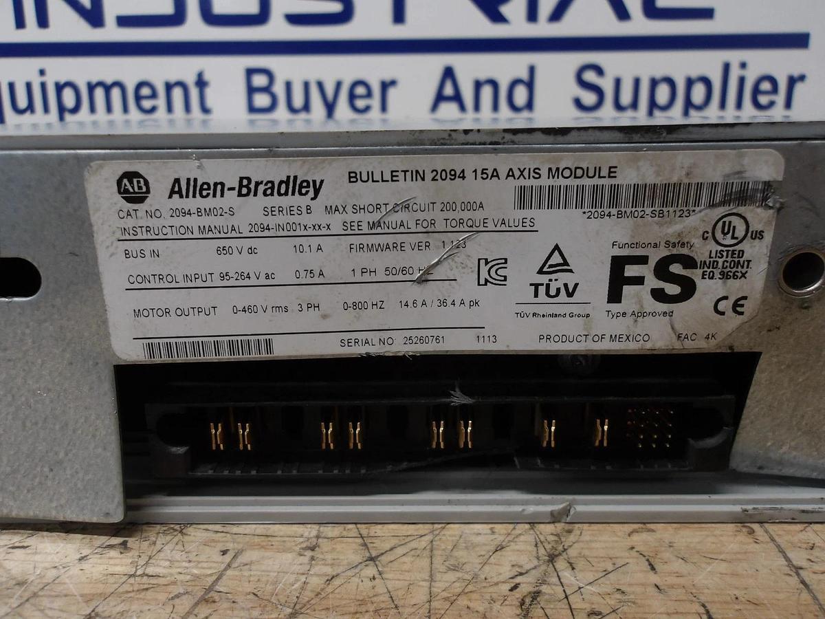 Used ALLEN BRADLEY 2094-BM02-S KINETIX 6000 AXIS, #4301144G PARTS ONLY