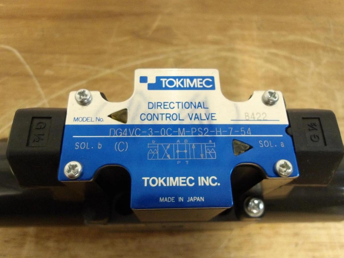 Used TOKIMEC DG4VC-3-0C-M-PS2-H-7-54 HYDRAULIC DIRECTIONAL CONTROL VALVE, #331043G