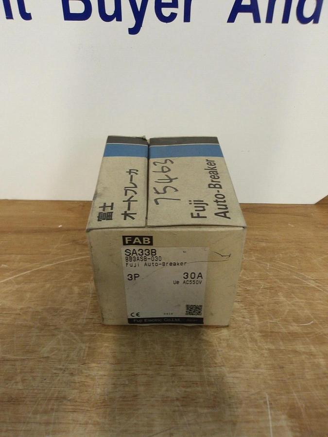 FUJI 30 AMP BREAKER SA33B, 550 VAC, #224807G NIB