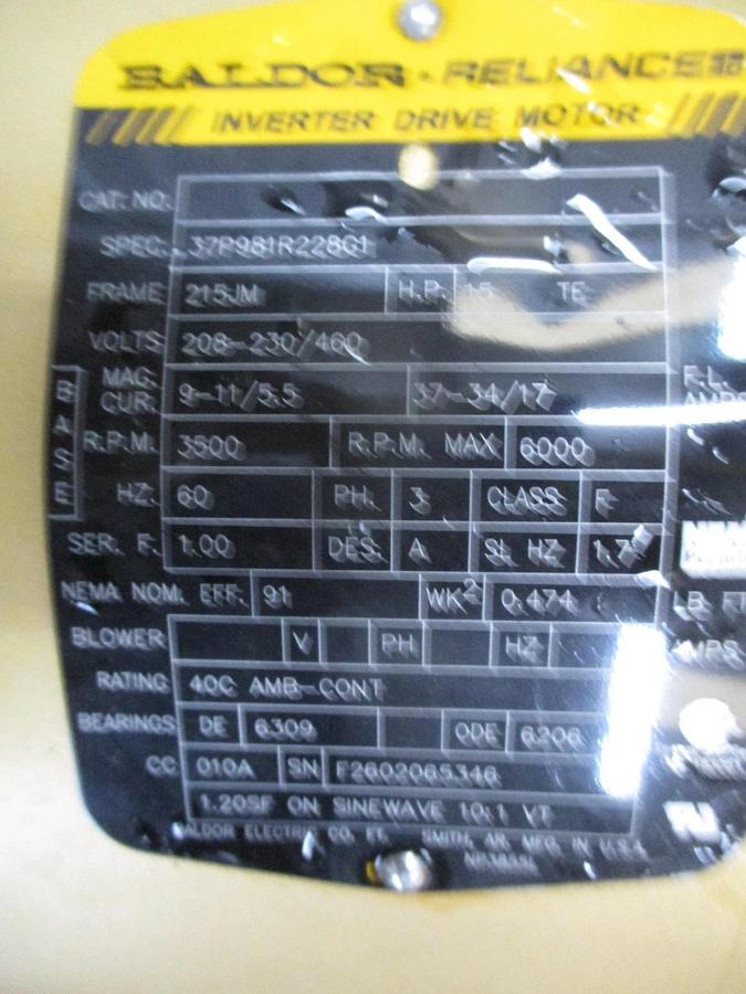 Used EBARA 2" X 2-1/2" STAINLESS 15 HP PUMP, #612955J NEW