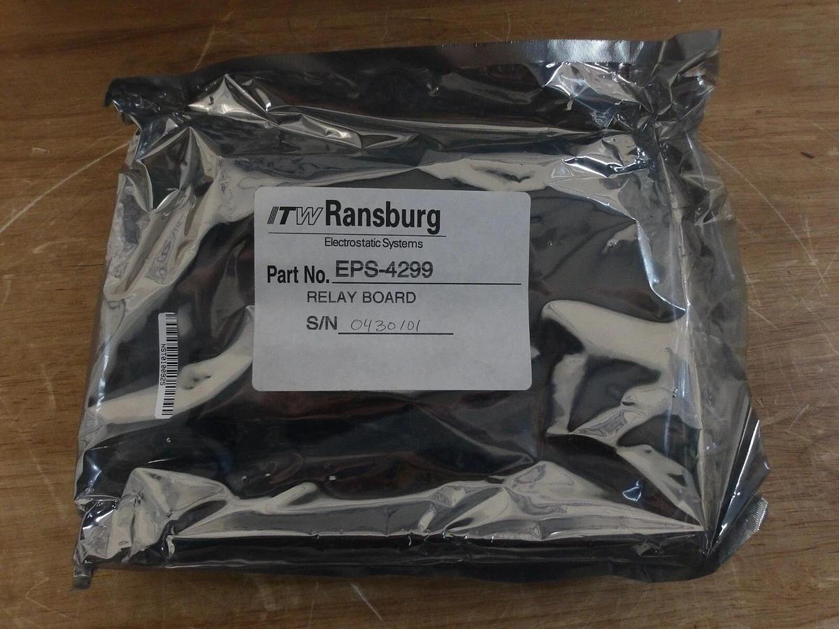 Used RANSBURG EPS-4299 RELAY CIRCUIT BOARD, #2121210G NEW