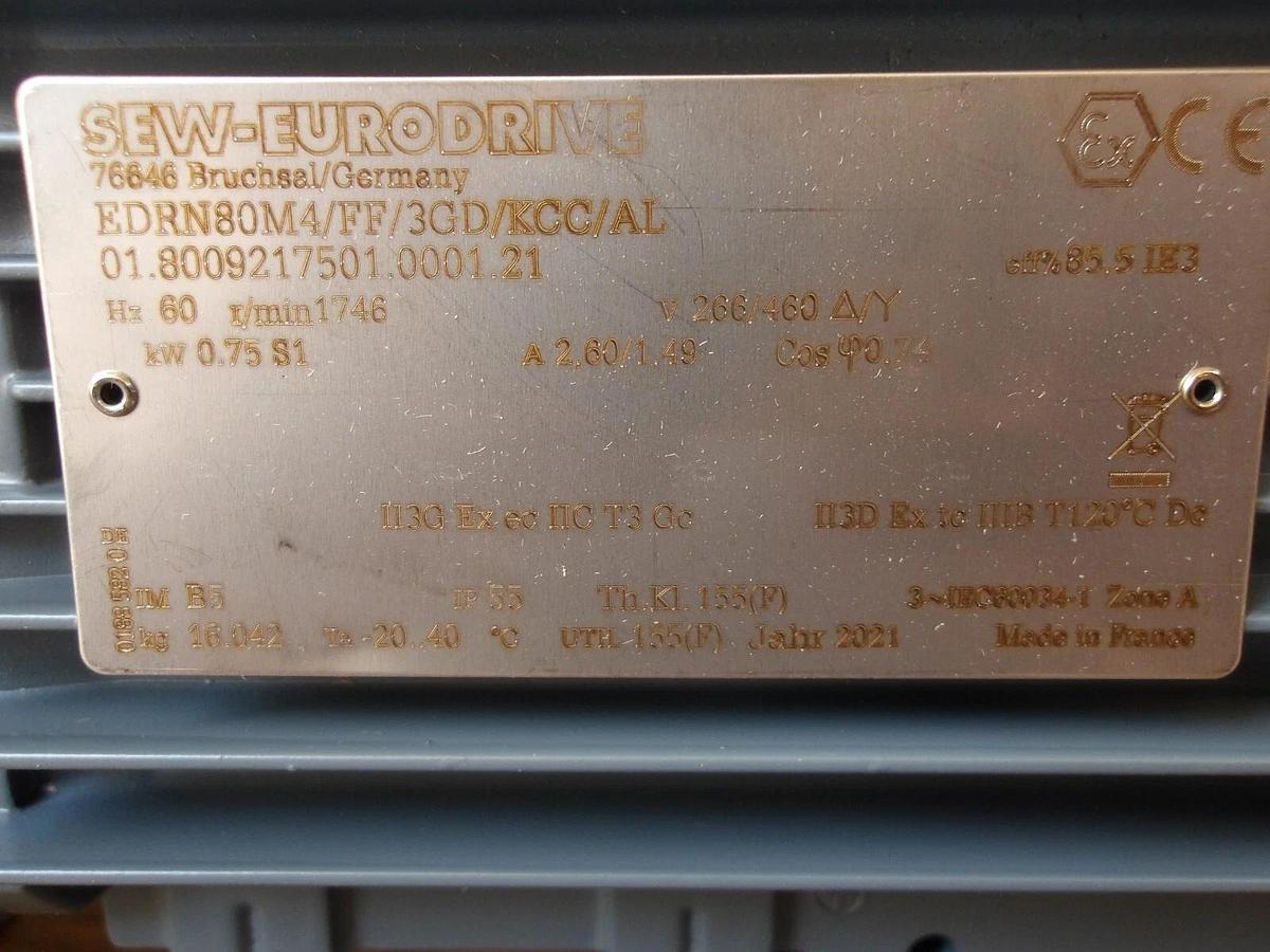 Used SEW EDRN80 EURODRIVE-DRIVE MOTOR, #820240G NEW
