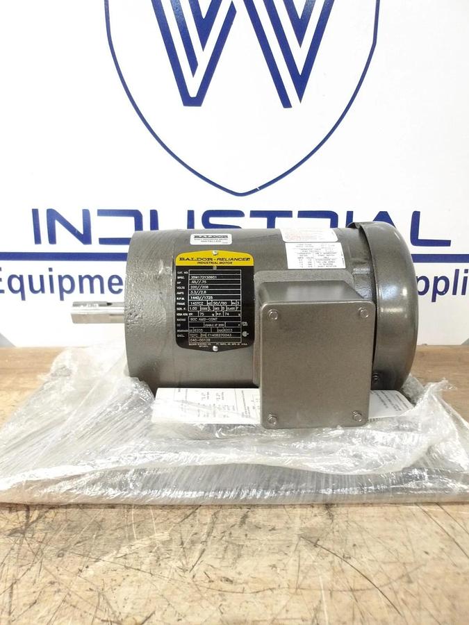 BALDOR RELIANCE .65/.75 HP MOTOR, 1440/1725 RPM, 200-208 V, 145TCZ FR, #651032G