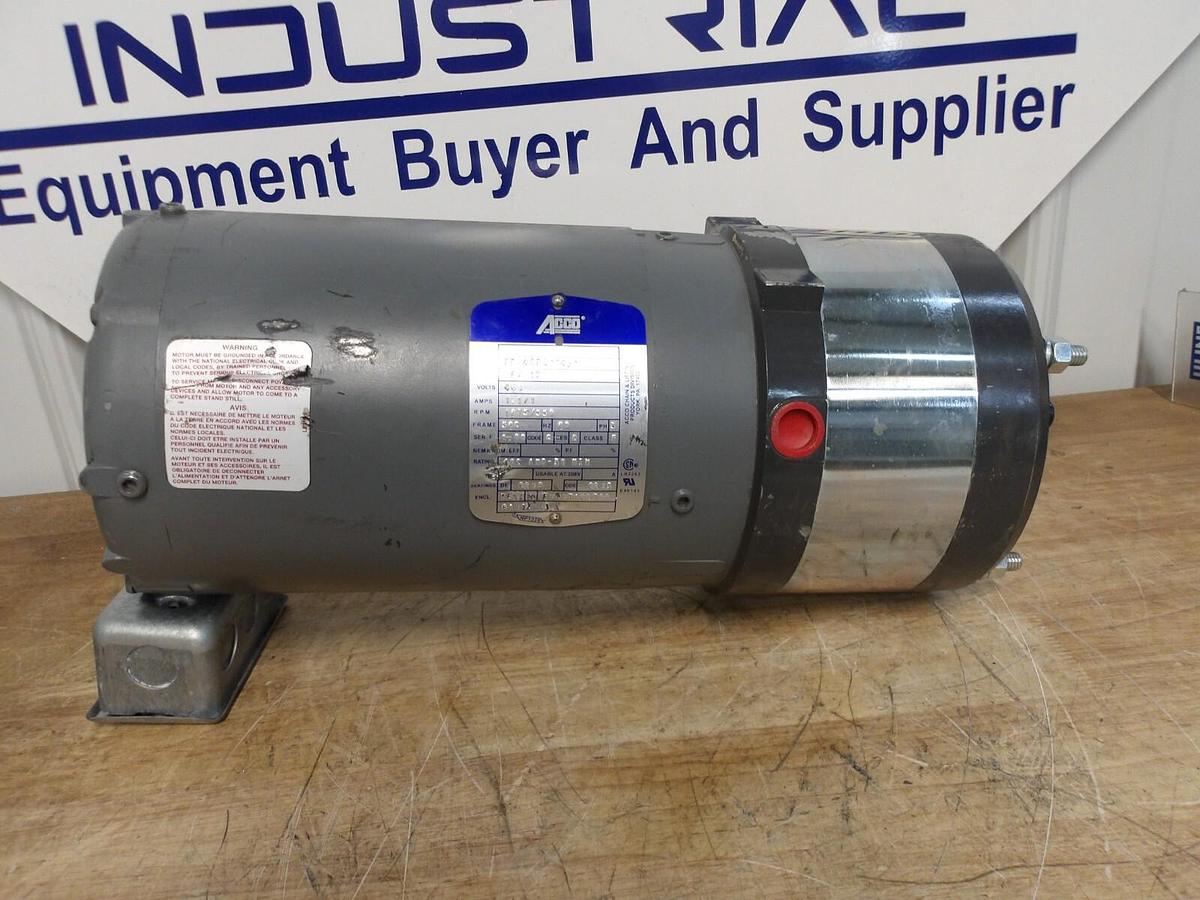 Used ACCO 0.5/0.17 HP HOIST MOTOR W/ BRAKE, FR 56C, 460 V, 1675/550 RPM, #64925G USED