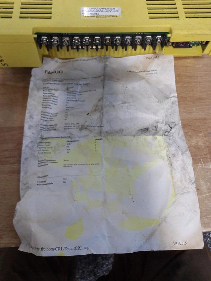 Used FANUC A06B-6066-H235 A22 SERVO AMPLIFIER, #2101205G REMANUFACTURED