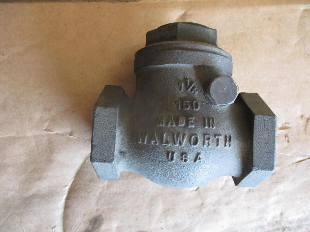Used WALWORTH 1-1/4" BRONZE CHECK VALVE, #917336J NEW
