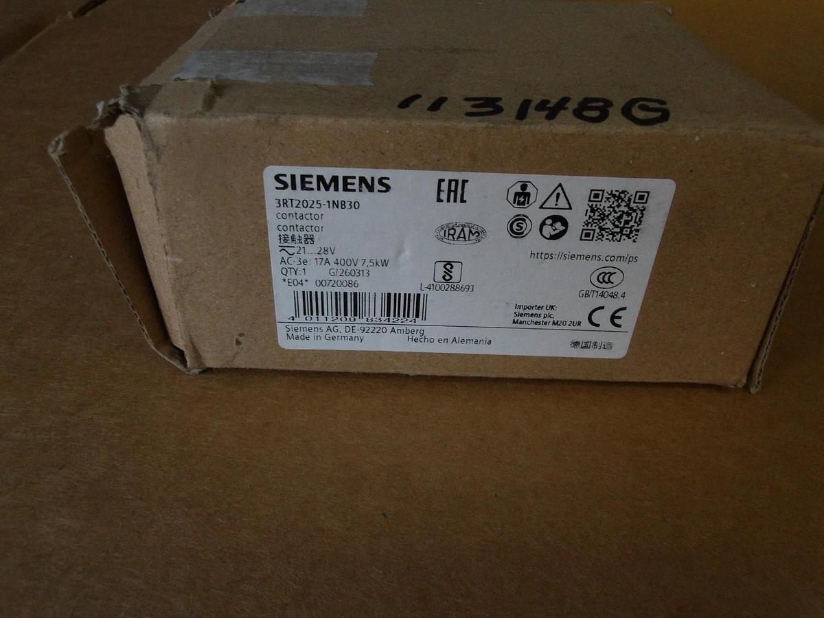 SIEMENS SIRIUS 3RT2025-1NB30 MOTOR CONTROLLER, #113148G NIB