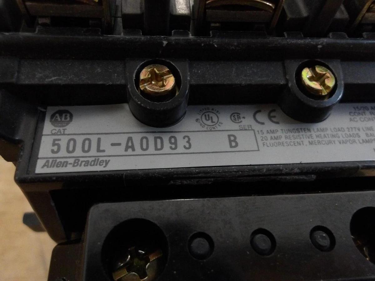 ALLEN BRADLEY 500L-A0D93 AC LIGHTING CONTACTOR, #4281047G NIB