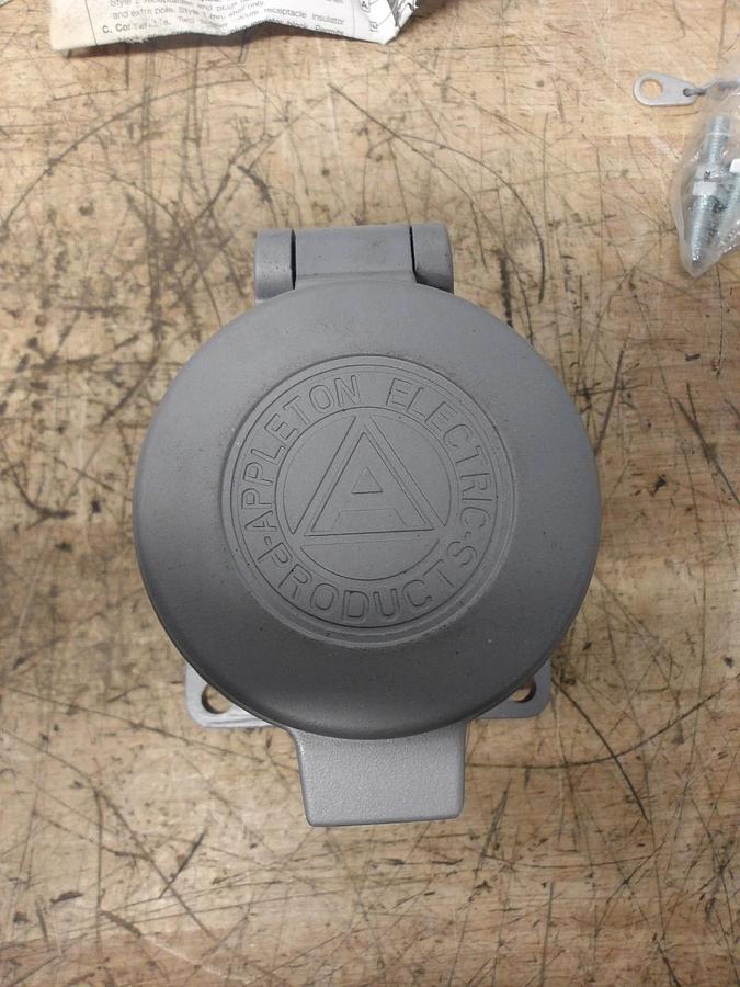 Used APPLETON ADR6044 POWERTITE RECEPTACLE 60 AMP, #3171010G NEW