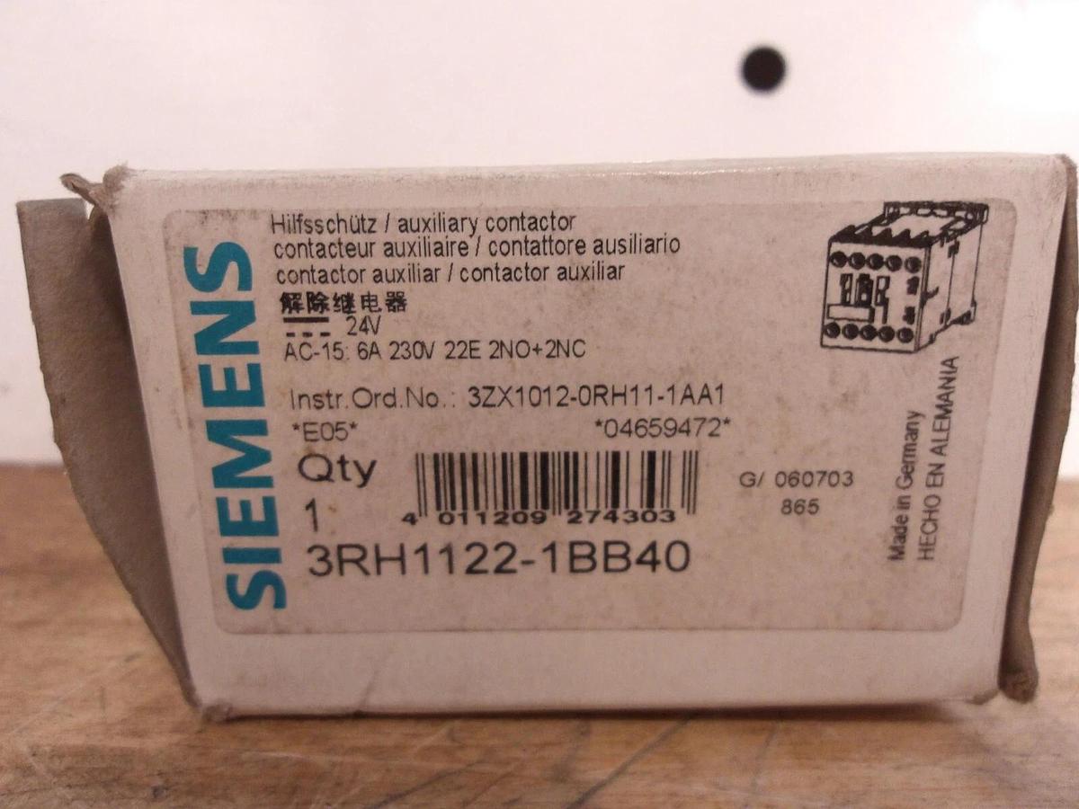 SIEMENS 3RH1122-1BB40 CONTROL RELAY (LOT OF 2) #521147G NIB