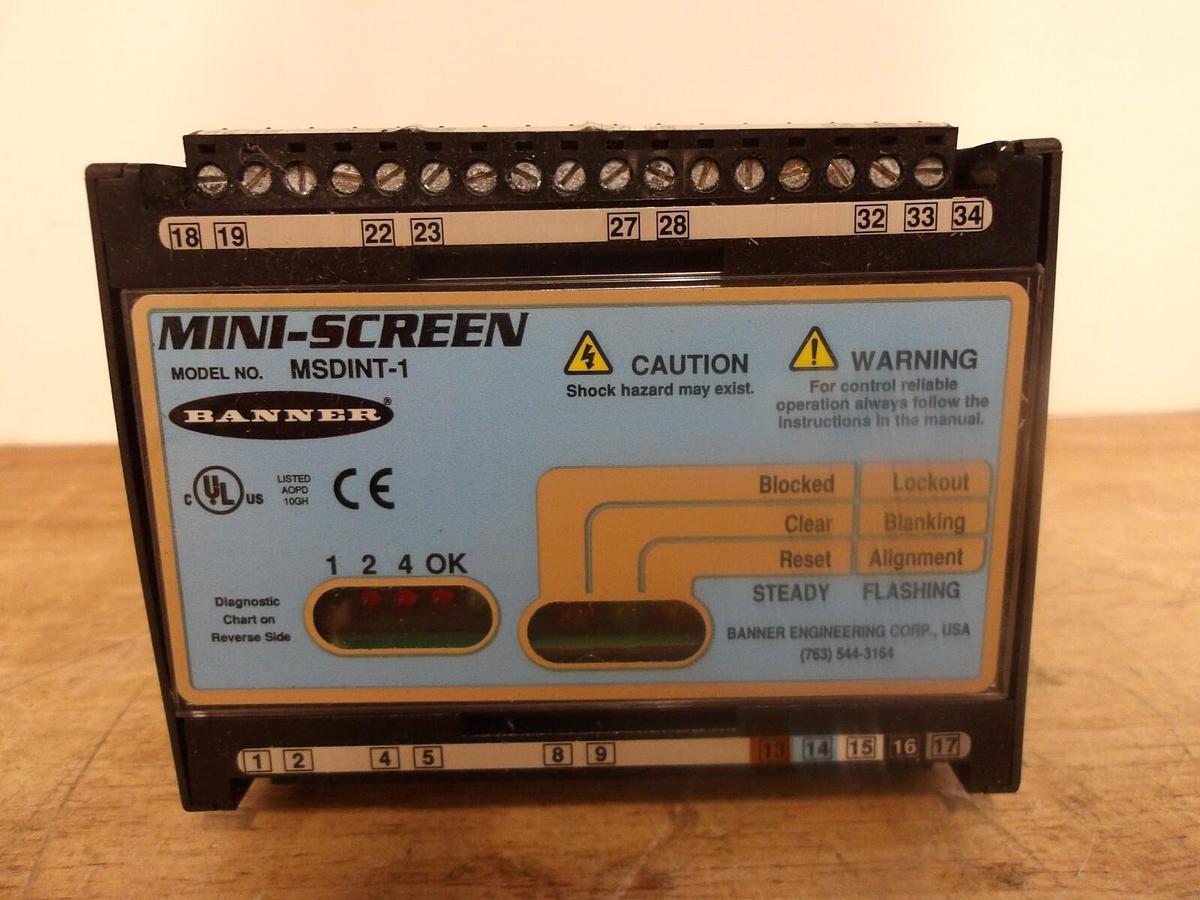 BANNER MSD1NT-1 MINI-SCREEN MODULE, #424923G NIB