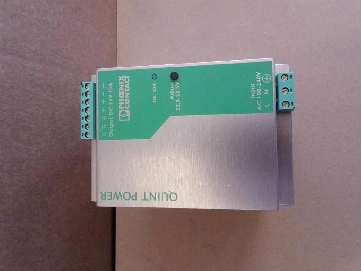 Used PHOENIX QUINT PS-100-240AC/24DC/10 POWER SUPPLY, #422305G USED