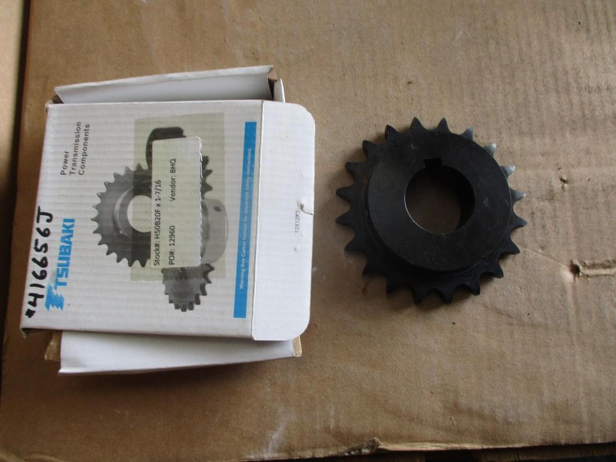 TSUBAKI H50B20F-1-7/16 ROLLER CHAIN SPROCKET, #416656J NIB