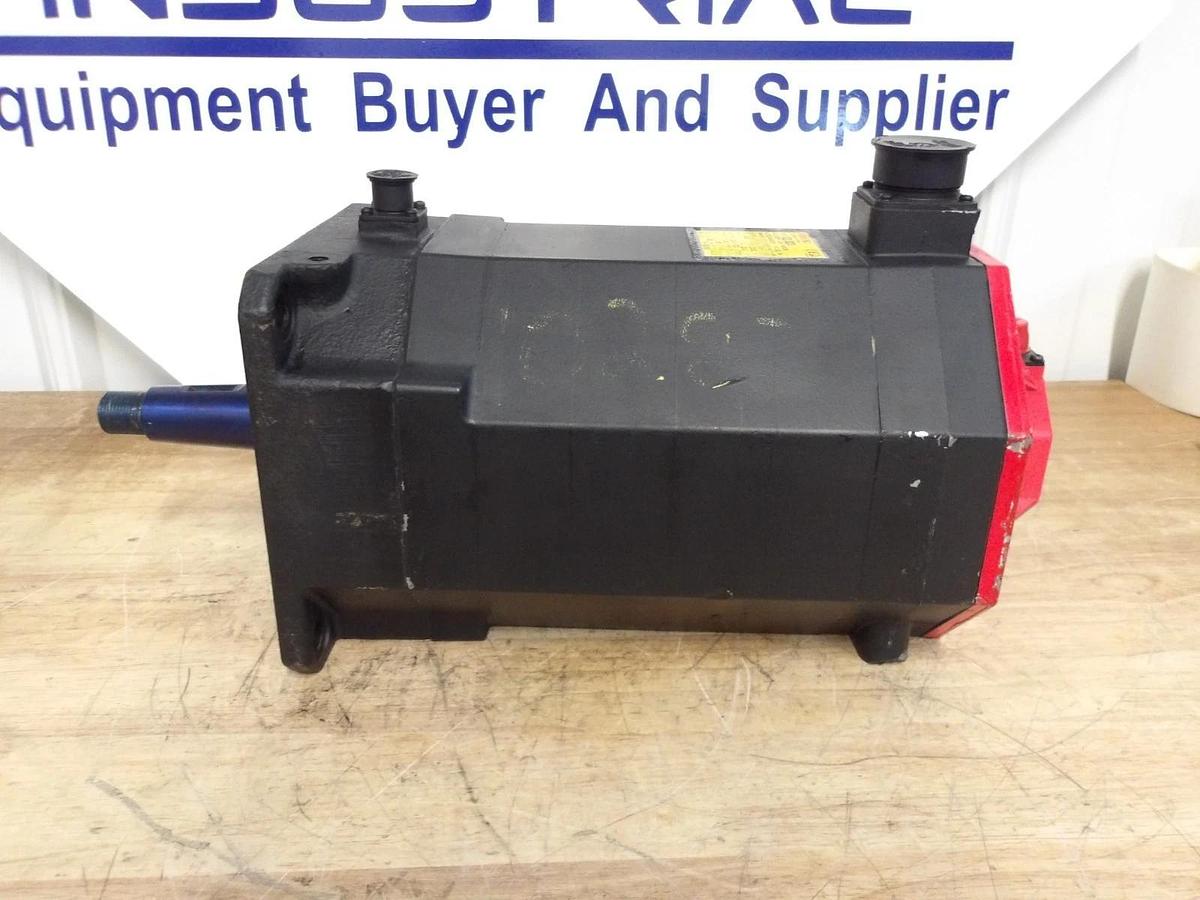 Used FANUC A06B-0247-B605 AC SERVO MOTOR, 3000 RPM, #617236G REMANUFACTURED