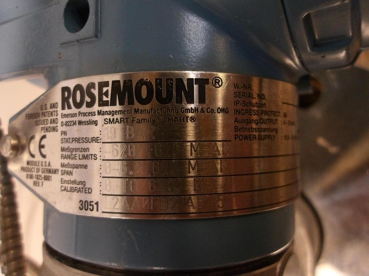 Used ROSEMOUNT 3051 PRESSURE TRANSMITTER