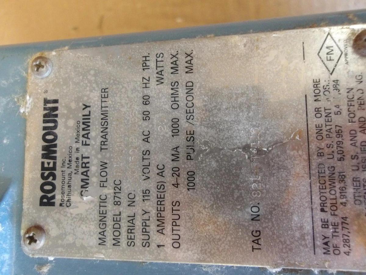 Used ROSEMOUNT 8712CR12 MAGNETIC FLOW TRANSMITTER, #721203G USED