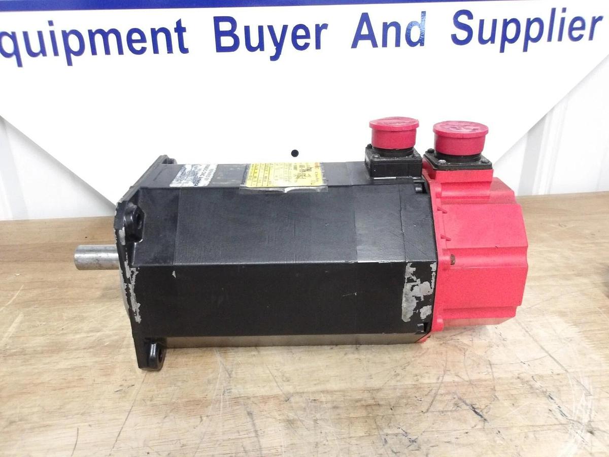 Used FANUC A06B-0128-B576-R AC SERVO MOTOR, 3000 RPM, #514956G REMANUFACTURED