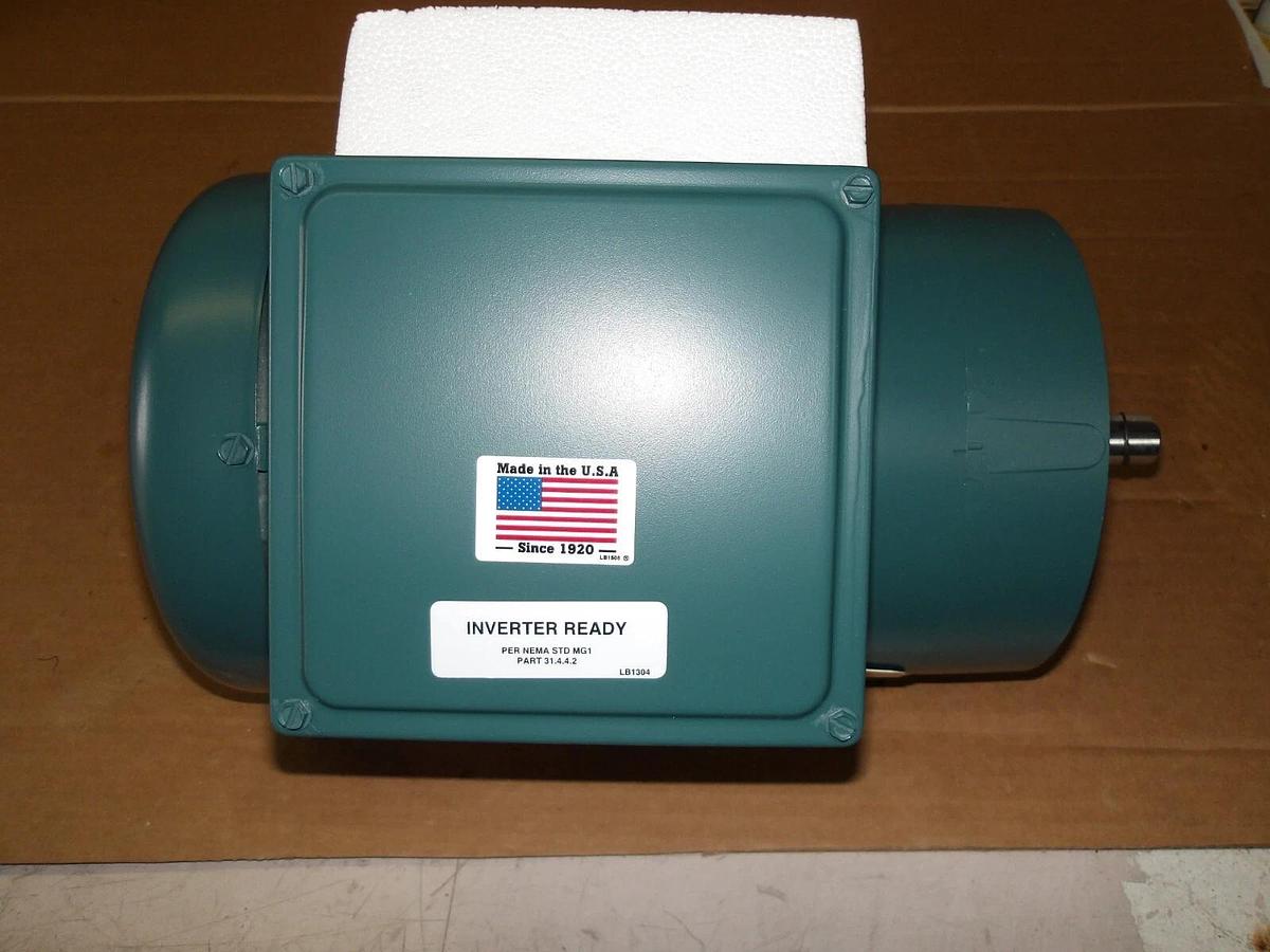 Used BALDOR RELIANCE .5 HP MOTOR, FR 56C, 1740 RPM, 208-230/460 V, #1016815G NEW
