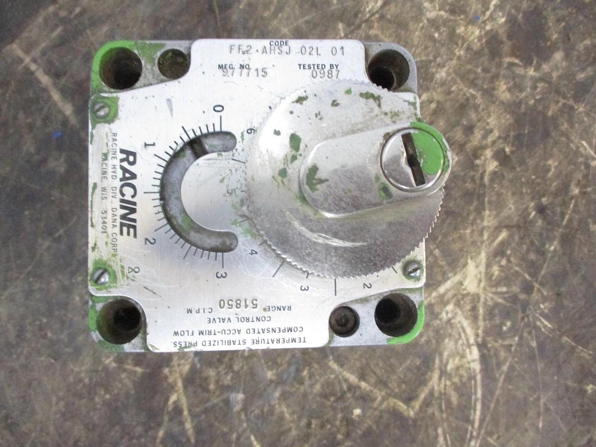 Used RACINE 97715 CONTROL VALVE FF2-AHSJ-02L 01, #828842J USED