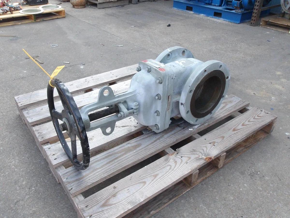 Used POYAM 8" STEEL GATE VALVE, #813830G NEW