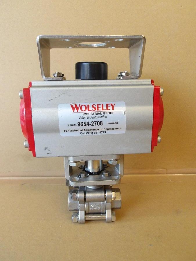 Used FLOWTEK 1/2" VALVE & WOLSELEY ACTUATOR, #610951G NEW