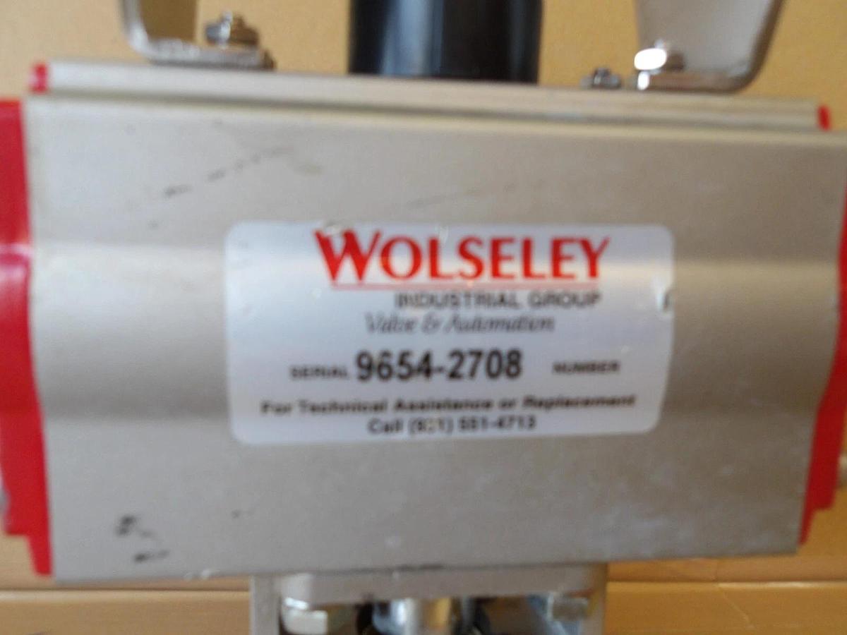 Used FLOWTEK 1/2" VALVE & WOLSELEY ACTUATOR, #610951G NEW
