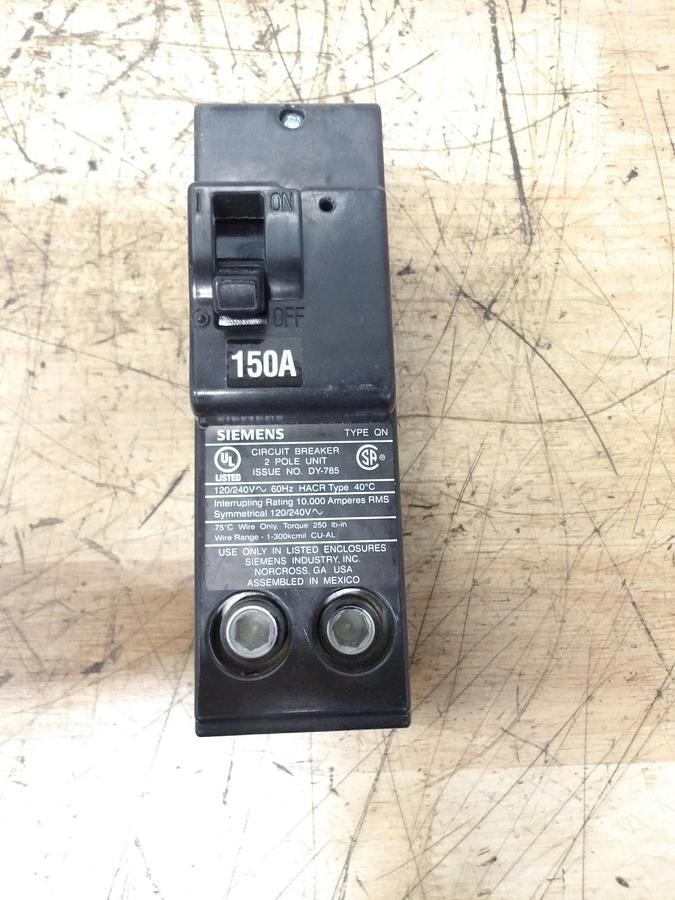 Used SIEMENS 150 AMP BREAKER QN2150, #11251032G NIB