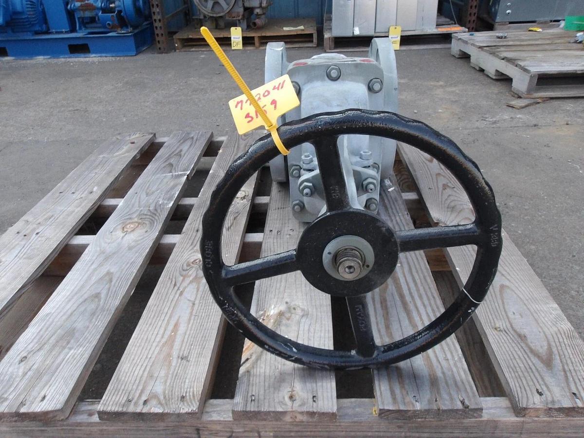 Used POYAM 8" STEEL GATE VALVE, #813830G NEW