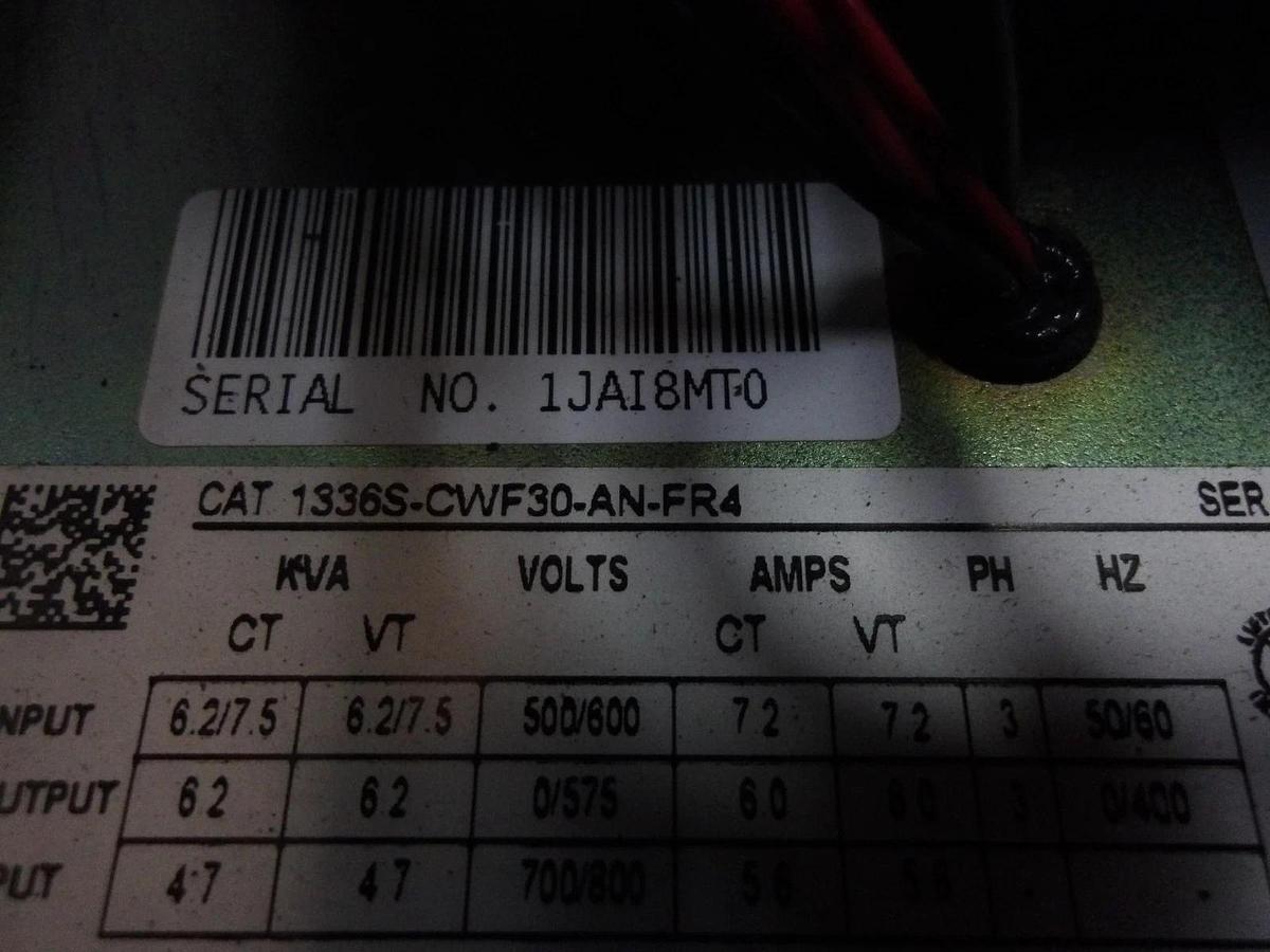 Used ALLEN BRADLEY 1336S CENTERLINE BUCKET W/ 3HP DRIVE, #1028216G USED