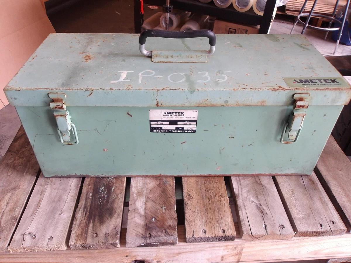 Used AMETEK 10-5525 DEAD WEIGHT PRESSURE TESTER, #7291145G USED