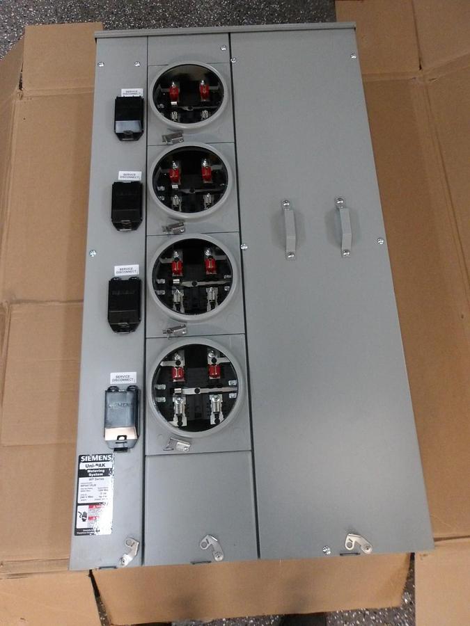 SIEMENS 4 GANG METERING SYSTEM WP441RJB, 240 V, 125 A, #610335G NIB