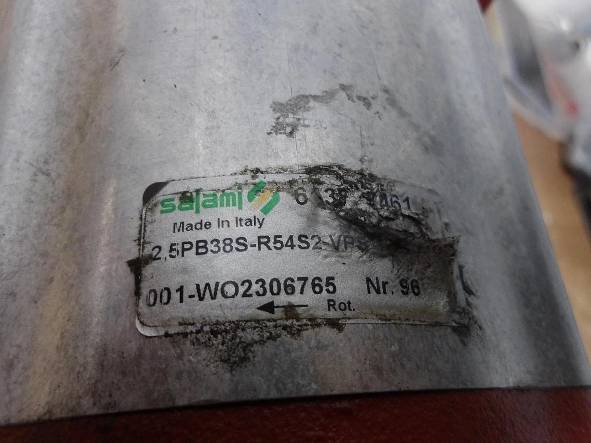 Used SALAMI 2.5PB38S-R5452 HYDRAULIC GEAR PUMP, #25158G NEW