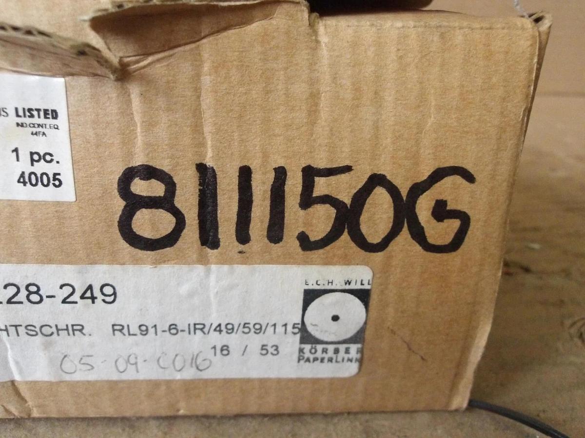 PEPPERL & FUCHS RL91-6-1R/49/59/115 VISOLUX LIGHT BEAM SWITCH, #811150G NIB