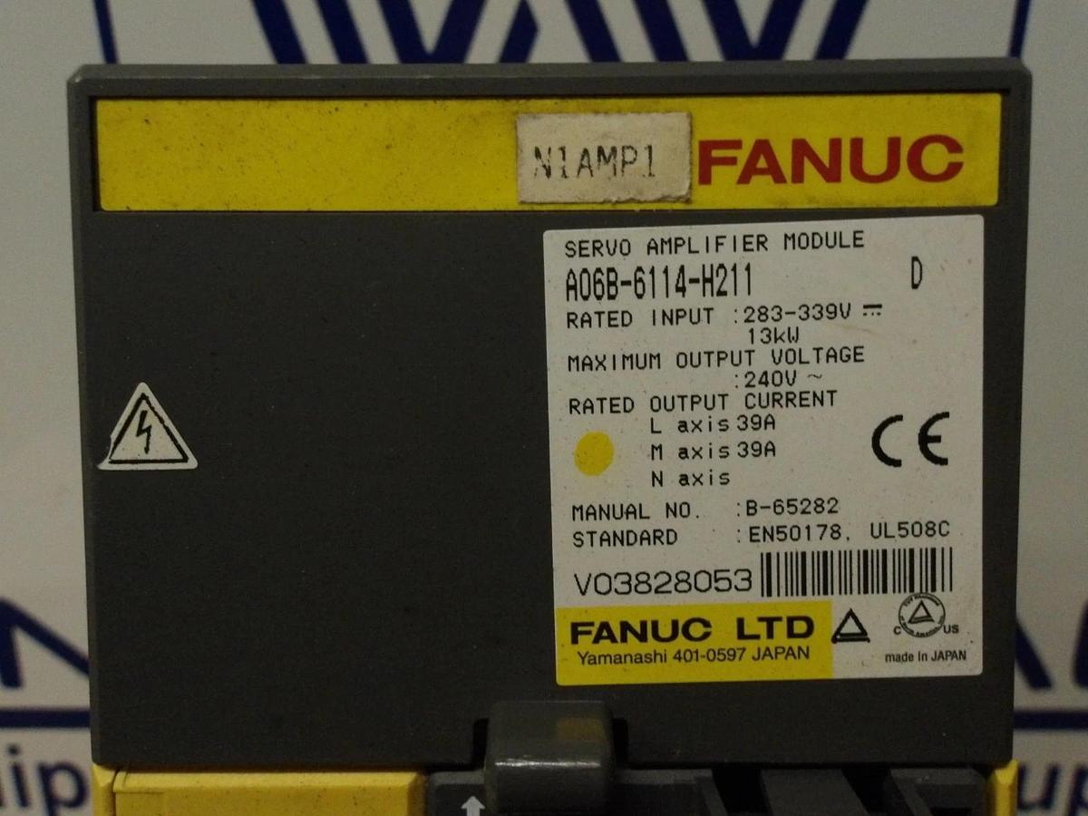 Used FANUC A06B-6114-H211 SERVO AMPLIFIER MODULE, #1217212G USED