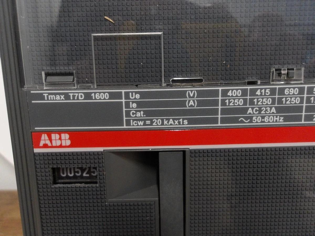 Used ABB SACE TMAX T7D-1600 CIRCUIT BREAKER, #910257G USED