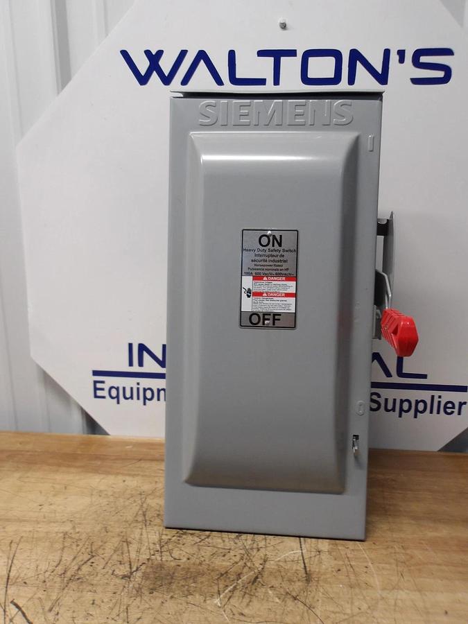 Used SIEMENS 100 AMP SAFETY SWITCH F363R, #124755G NEW
