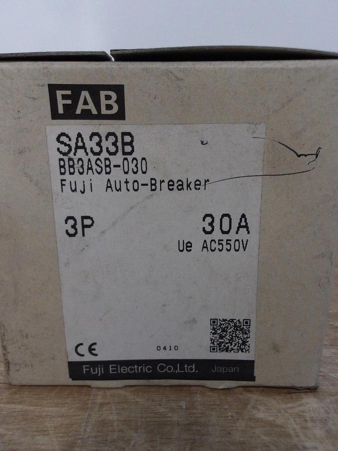 FUJI 30 AMP BREAKER SA33B, 550 VAC, #224807G NIB