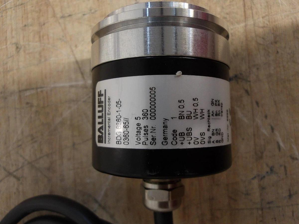 BALLUFF BGD6360-1-05-0360-65 INCREMENTAL ENCODER, #5221221G NIB