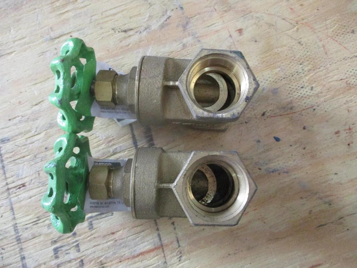 Used MATCO-NORCA 1" BRONZE GATE VALVE (LOT OF 2) #117219J NEW