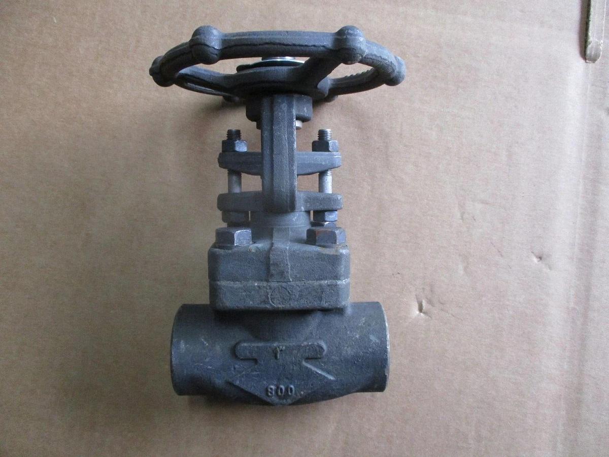 Used OMB 1" FORGED STEEL GATE VALVE (THREADED) #419755J NEW