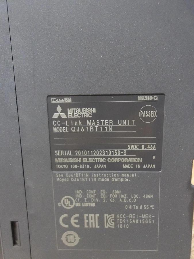 Used MITSUBISHI QJ61BT11N CCLINK MASTER UNIT, #23223G USED