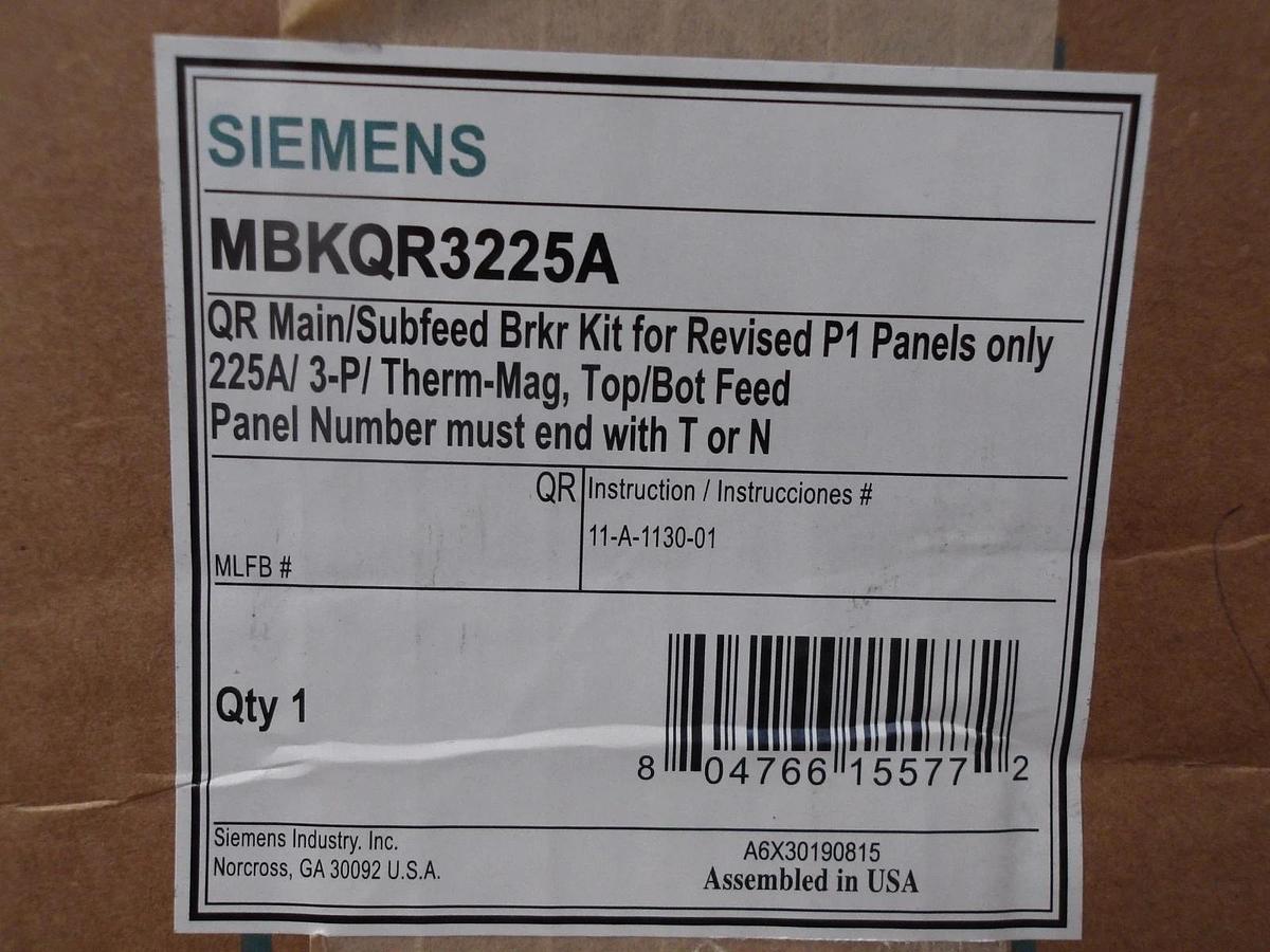 SIEMENS 225 A MAIN SUBFEED BREAKER KIT 240 V, #717120G NIB