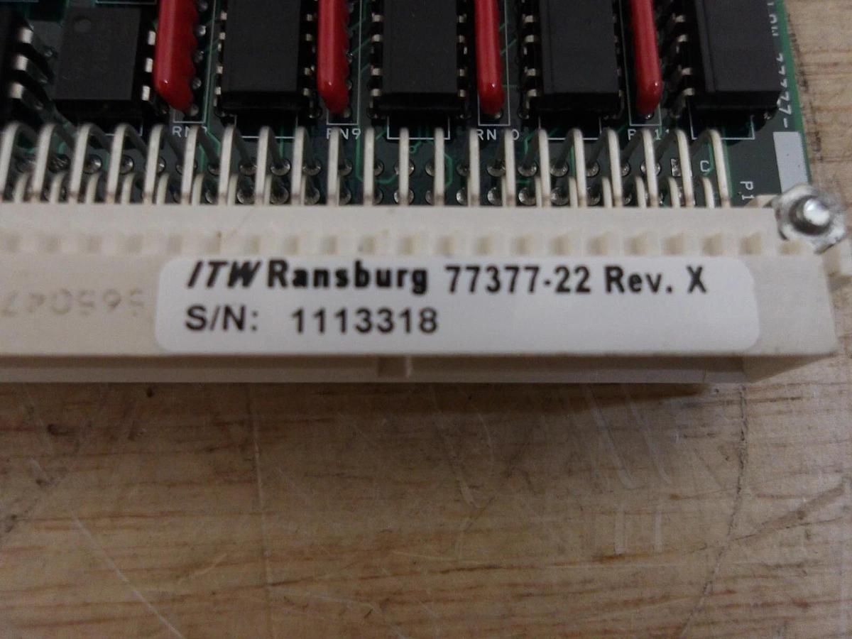 Used ITW RANSBURG DYNAFLOW 77377-22 INTERFACE MODULE, #3201148G NEW