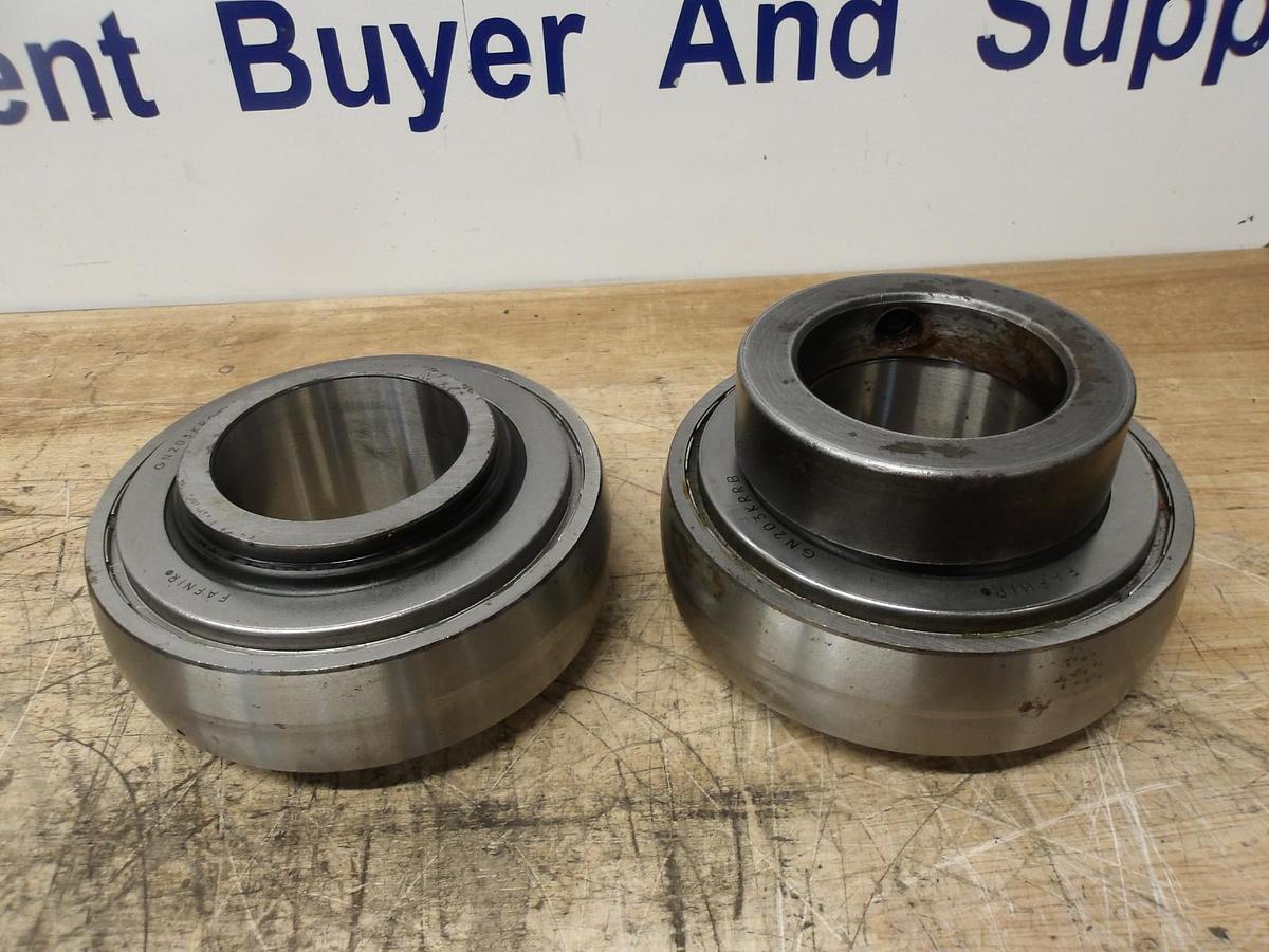 Used FAFNIR GN203KRRB BEARING INSERTS 2-3/16" BORE (LOT OF 2) #781846G NEW