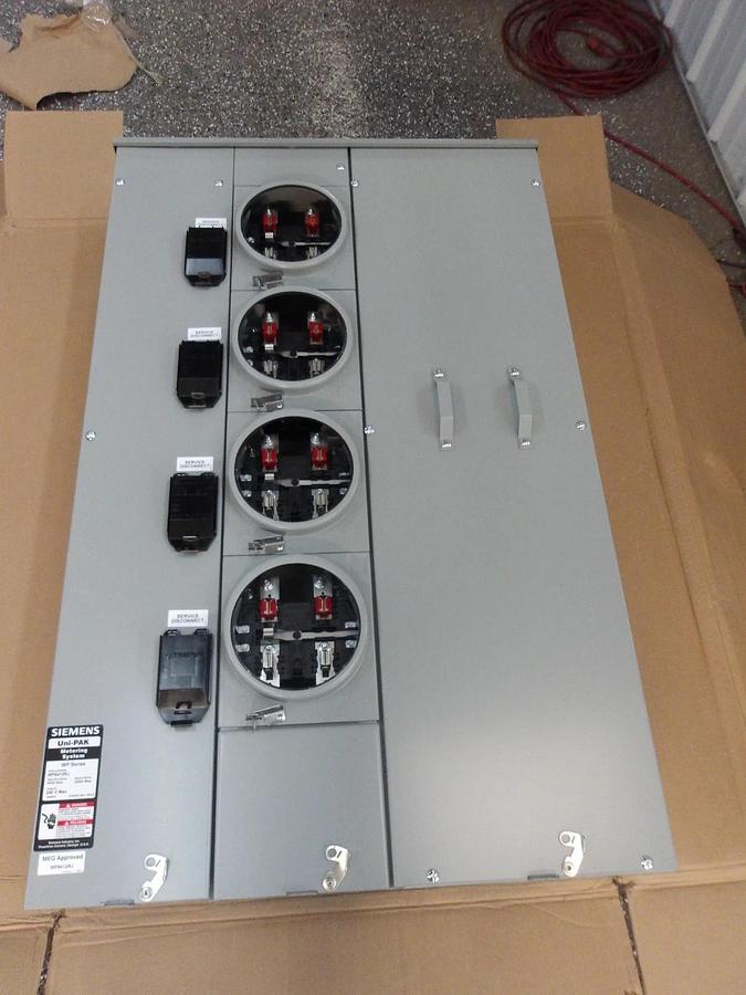 SIEMENS 4 GANG METERING SYSTEM WP6412RJ, 240 V, #6121022G NIB