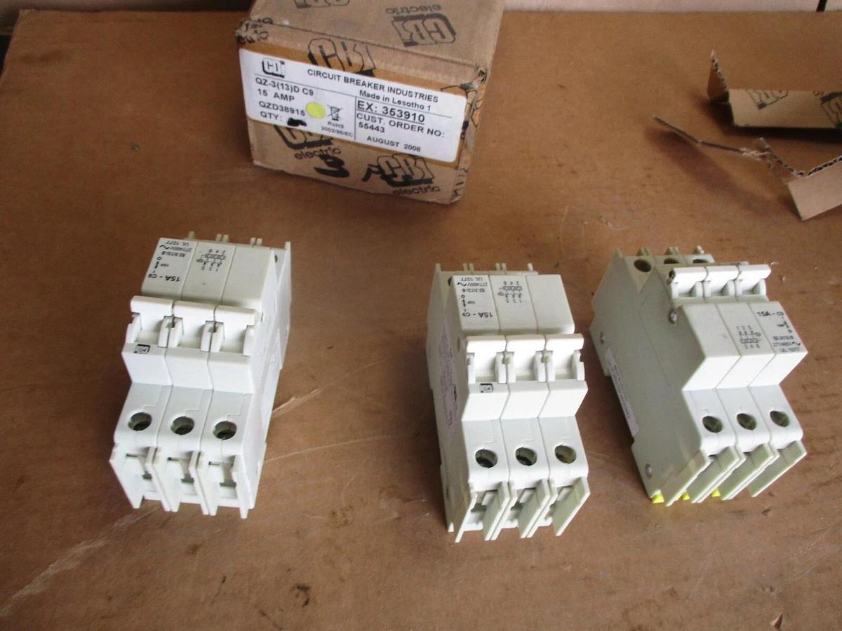 CBI QZ-3(13)D C9 CIRCUIT BREAKER 15 AMP (BOX OF 3) #4251005J NIB