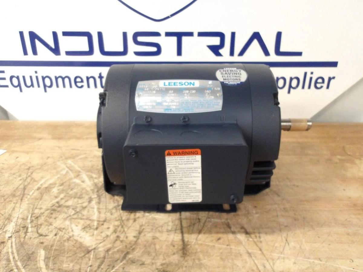 LEESON 1 HP MOTOR, 208-230 V, 1725 RPM, FR D56H, #691032G NIB